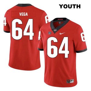 Youth Georgia Bulldogs NCAA #64 JC Vega Nike Stitched Red Legend Authentic College Football Jersey XWV4554UF